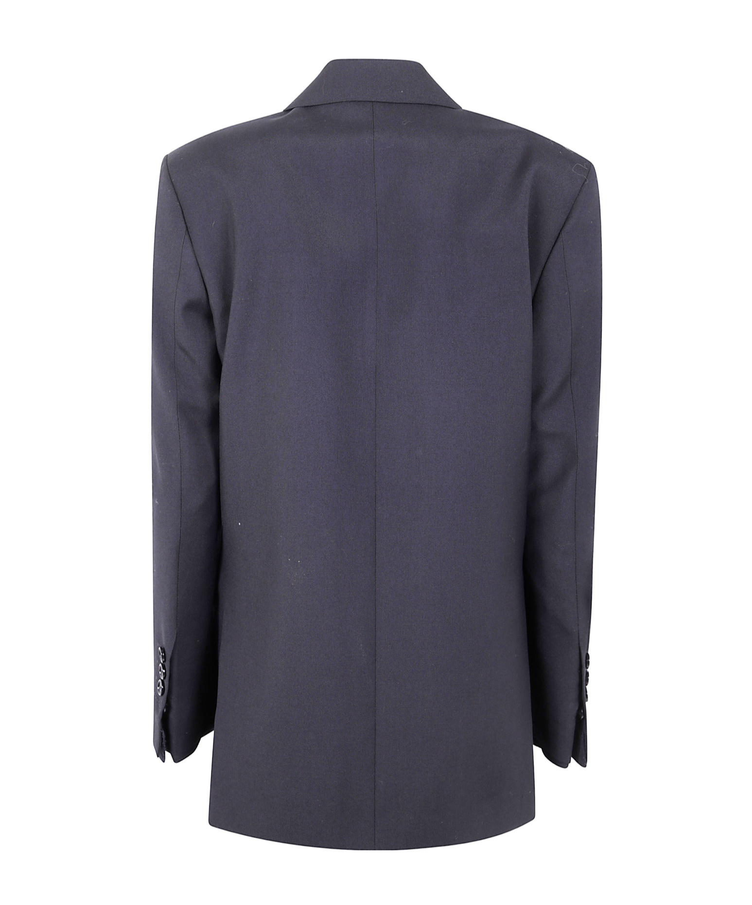 Ann Demeulemeester 'elin' Twisted Clousure Tailored Jacket In Blue