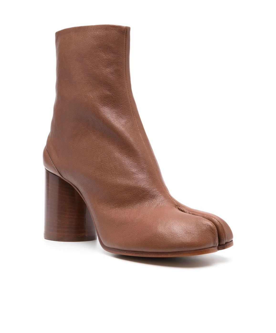 Maison Margiela 'tabi' Brown High Heel Ankle Boots In Brown