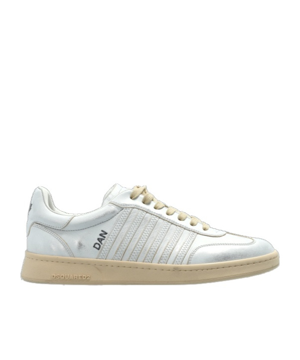 Dsquared2 Fighter Low-top Round Toe Sneakers In White