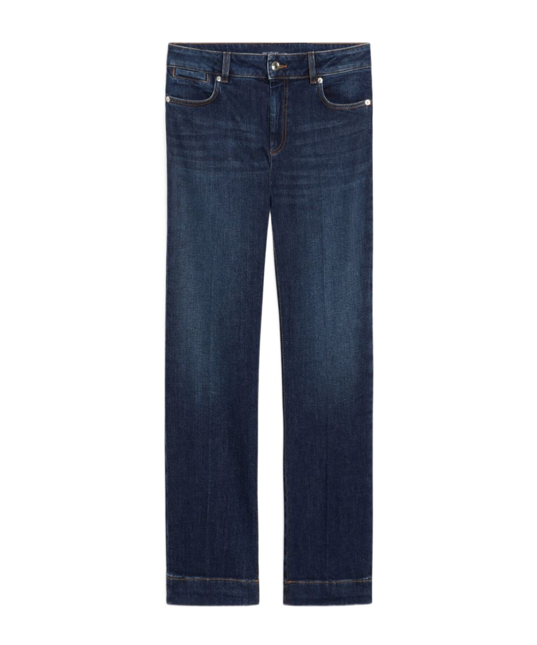Sportmax Perfect Fit Stretch Denim Crop Jeans In Blue