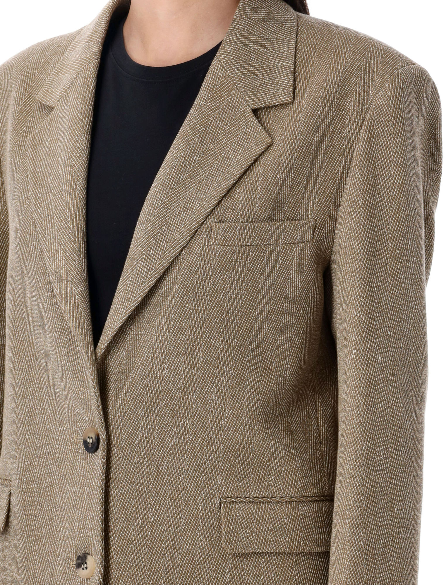 Golden Goose Oversized Blazer Harringbone Wool