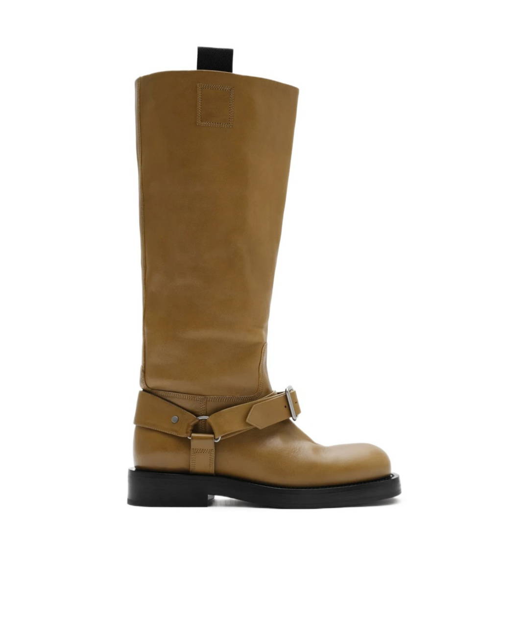 Burberry Leather Saddle Knee-high Boots In Brown