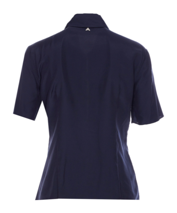 Shop Patrizia Pepe Cotton Shirt In Black