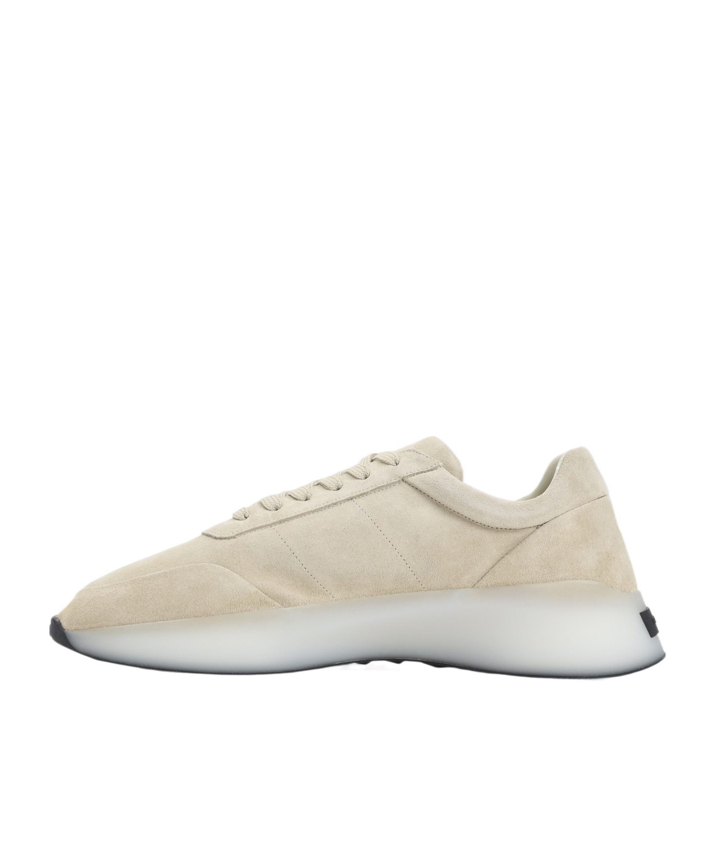 Fear Of God Round Toe Suede Runner With Rubber Sole In Neutral