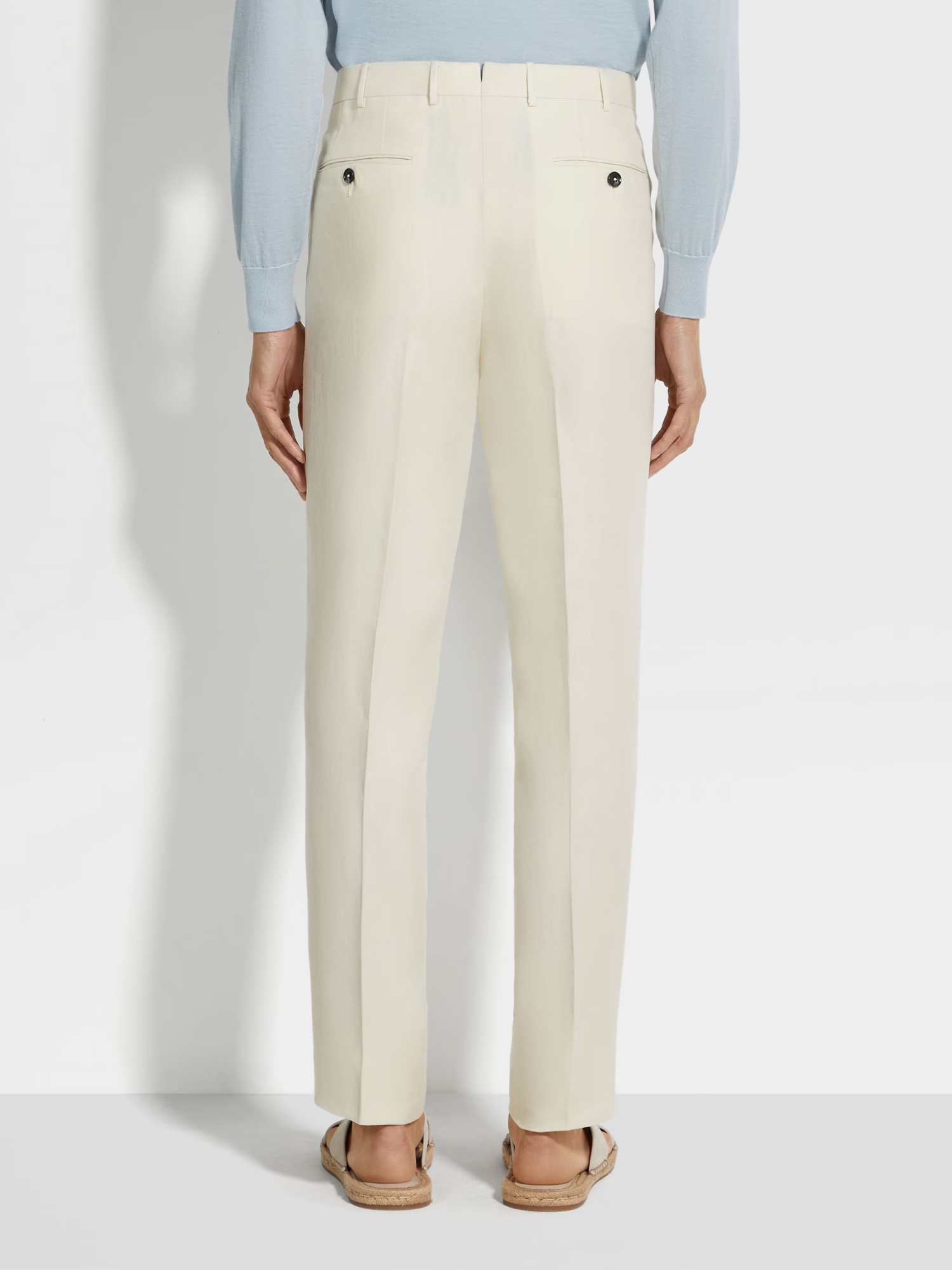 Zegna Oasi Waist-loop Casual Pants In Neutral
