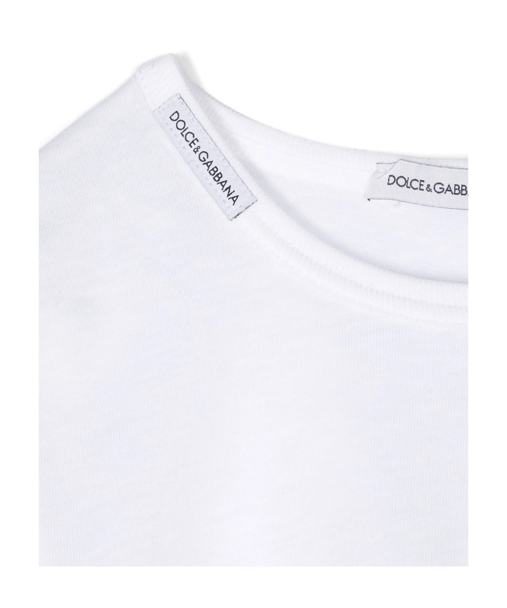 Dolce & Gabbana Logo Tag Cotton T-shirt (pack Of Two) In White