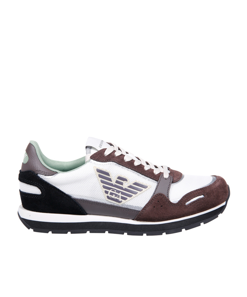 Emporio Armani Lace-up Low-cut Casual Shoes In White
