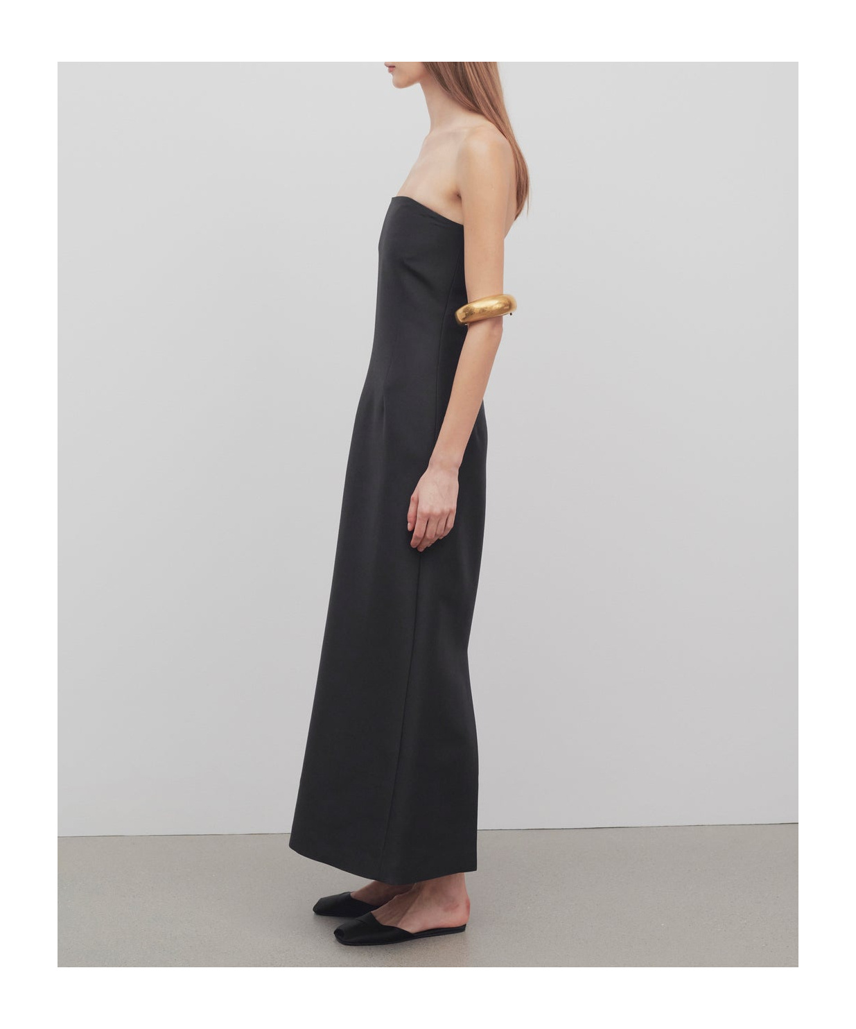 The Row Strapless Dress In Black