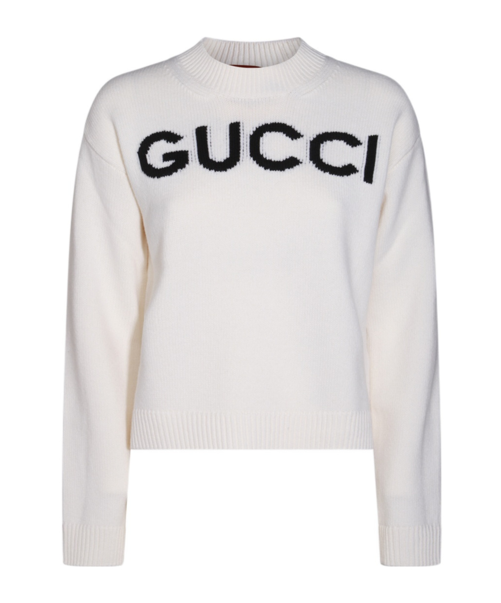 Gucci Ivory Wool Knitwear In White