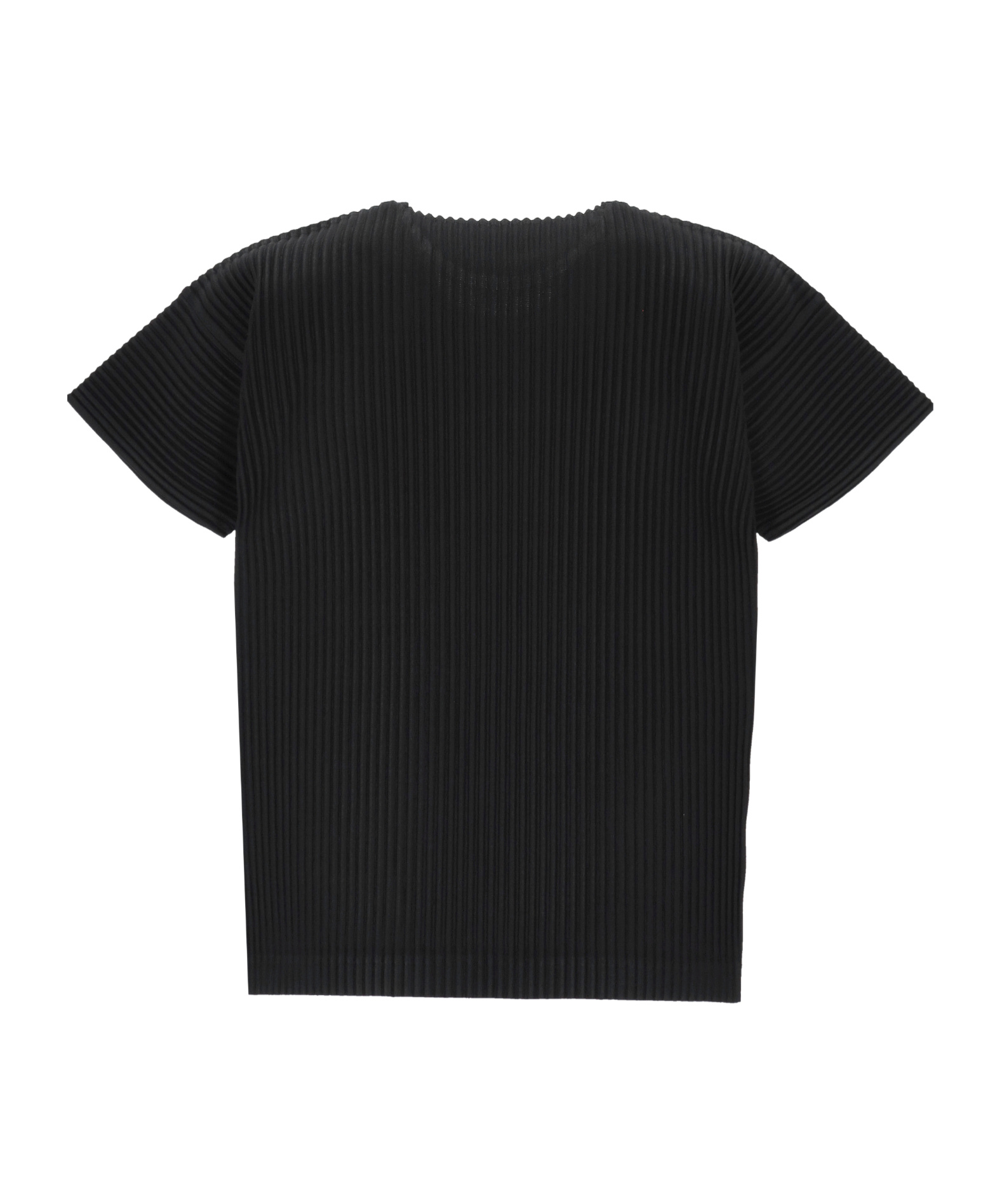 Issey Miyake Pleated Short-sleeved T-shirt In Black