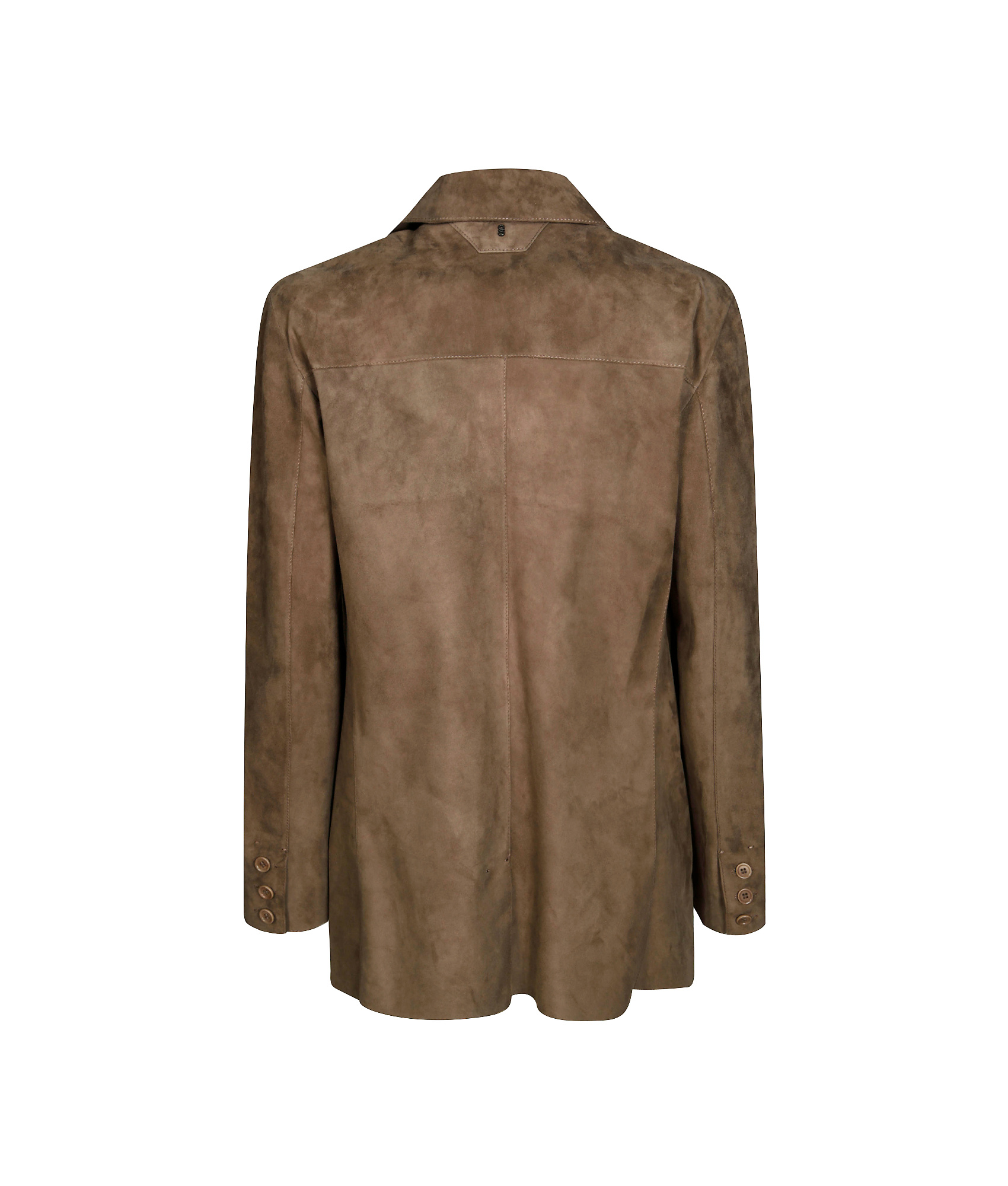 Salvatore Santoro Tailored Brown Leather Jacket With Two-button Closure In Brown