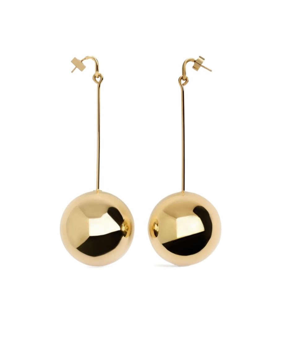 Jacquemus Ball Pendant Earrings In Yellow