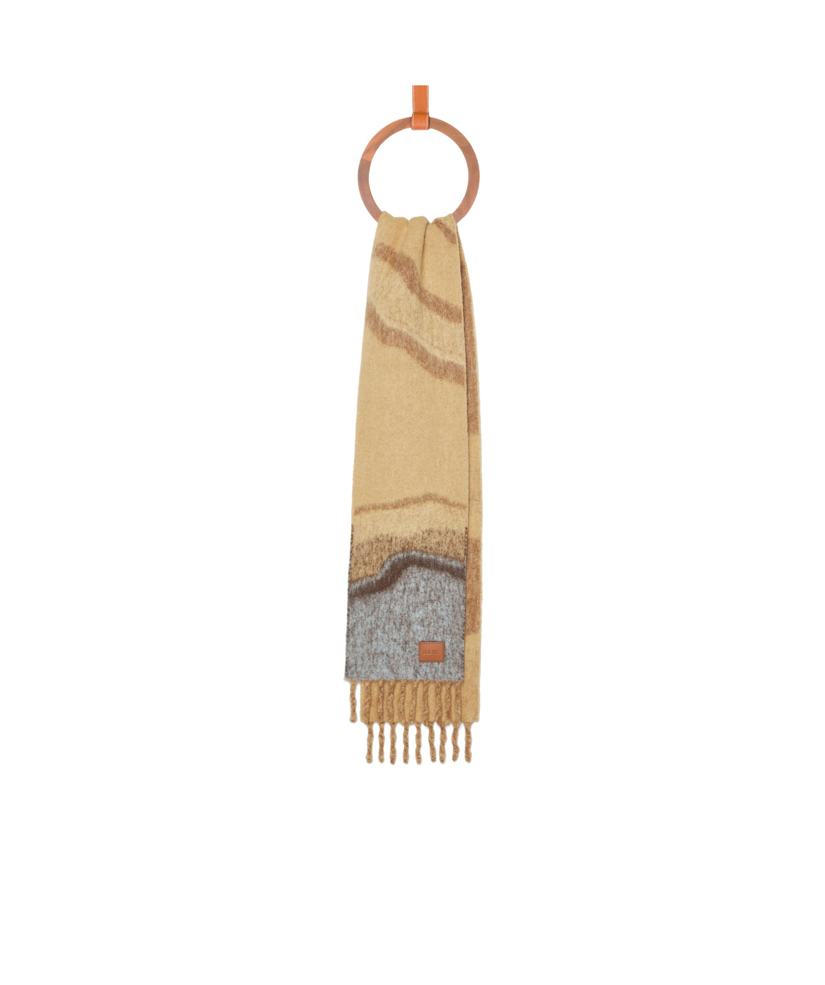 Loewe Mohair And Alpaca Scarf In Nude