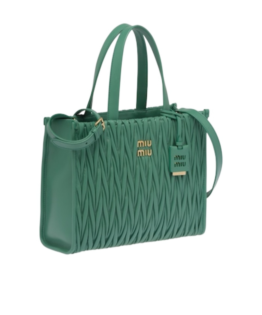 MIU MIU MATELASS� NAPPA LEATHER TOTE BAG 