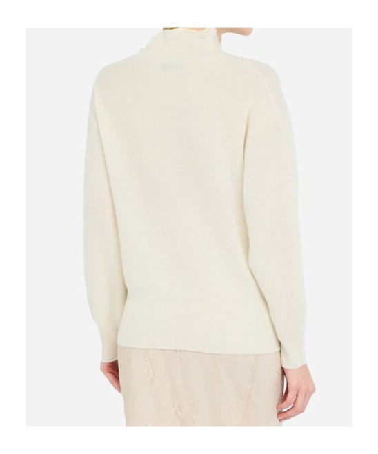 Liu •jo Turtleneck Sweater In Neutral