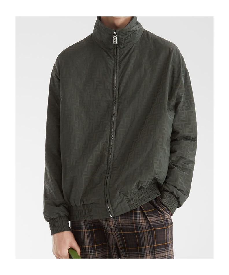 Fendi Long-sleeved Pilot Jacket In Green