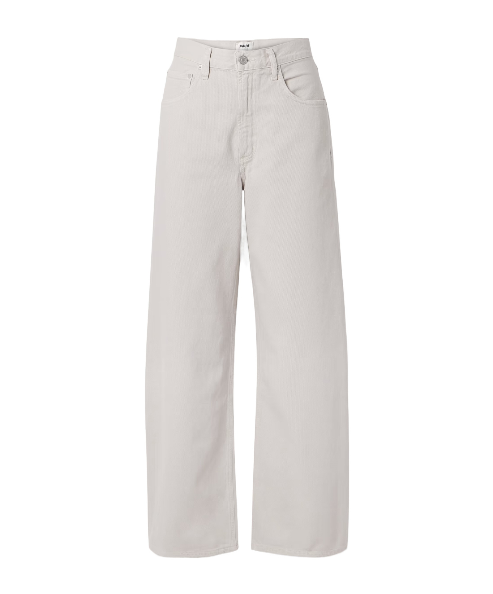Agolde Five-pocket Denim Trousers In White