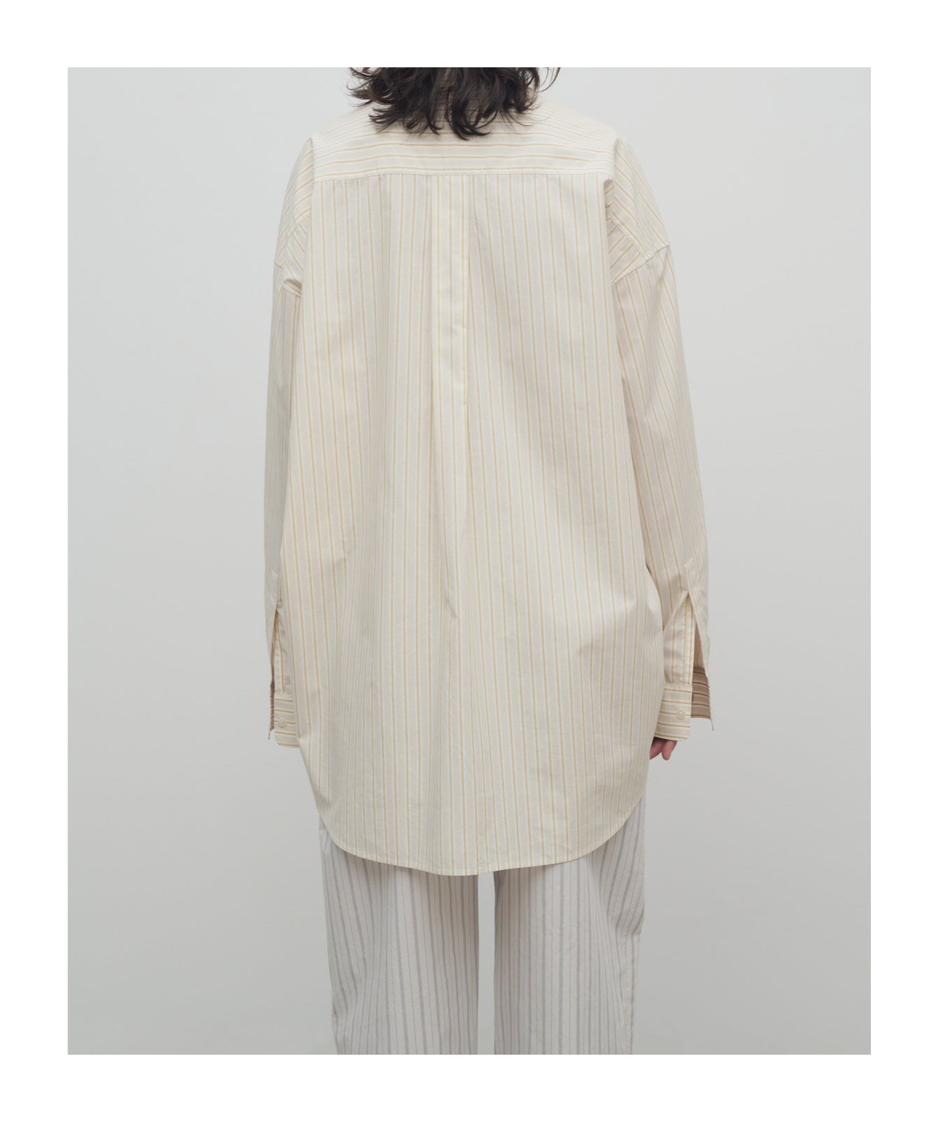 The Row Striped Caster Shirt In Beige