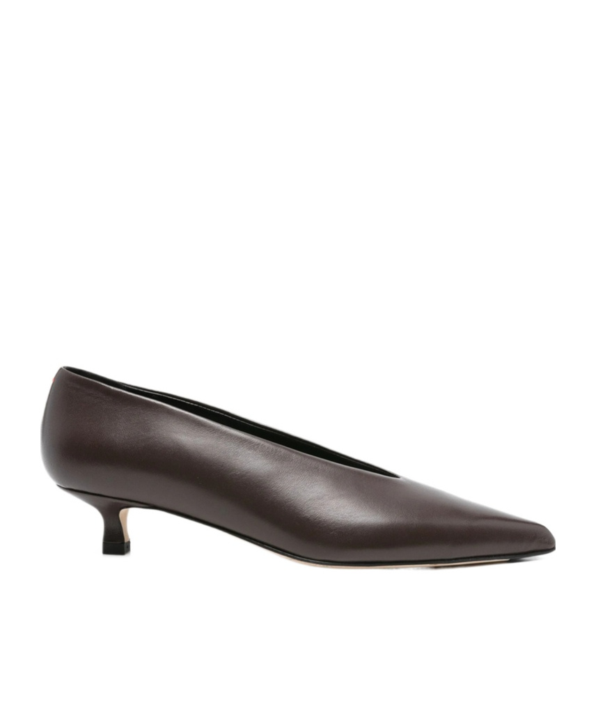 Aeyde Pointed Low Heels In Brown