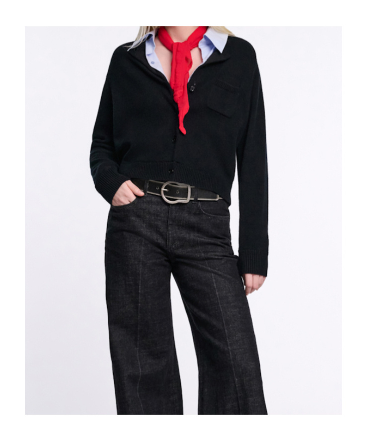 Dorothee Schumacher Elegant Statements Wool And Cashmere Cardigan In Black