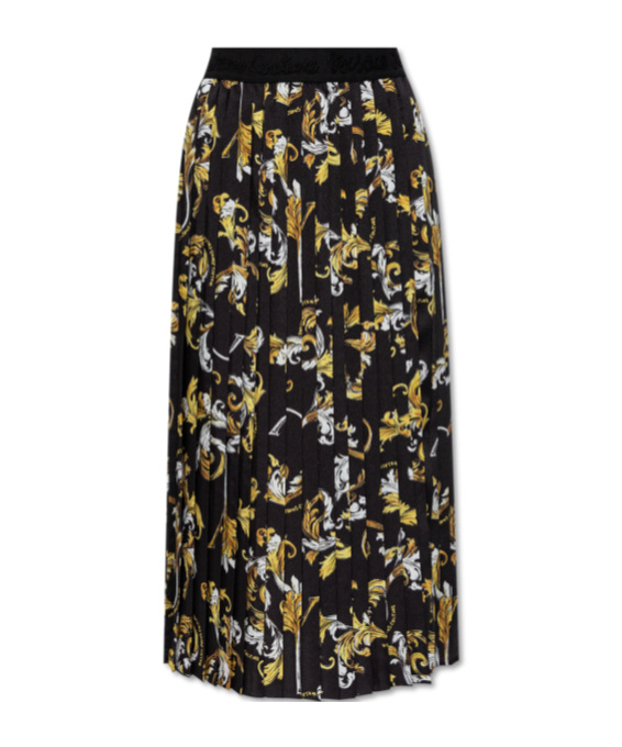 Versace Jeans Pattern Skirt In Black