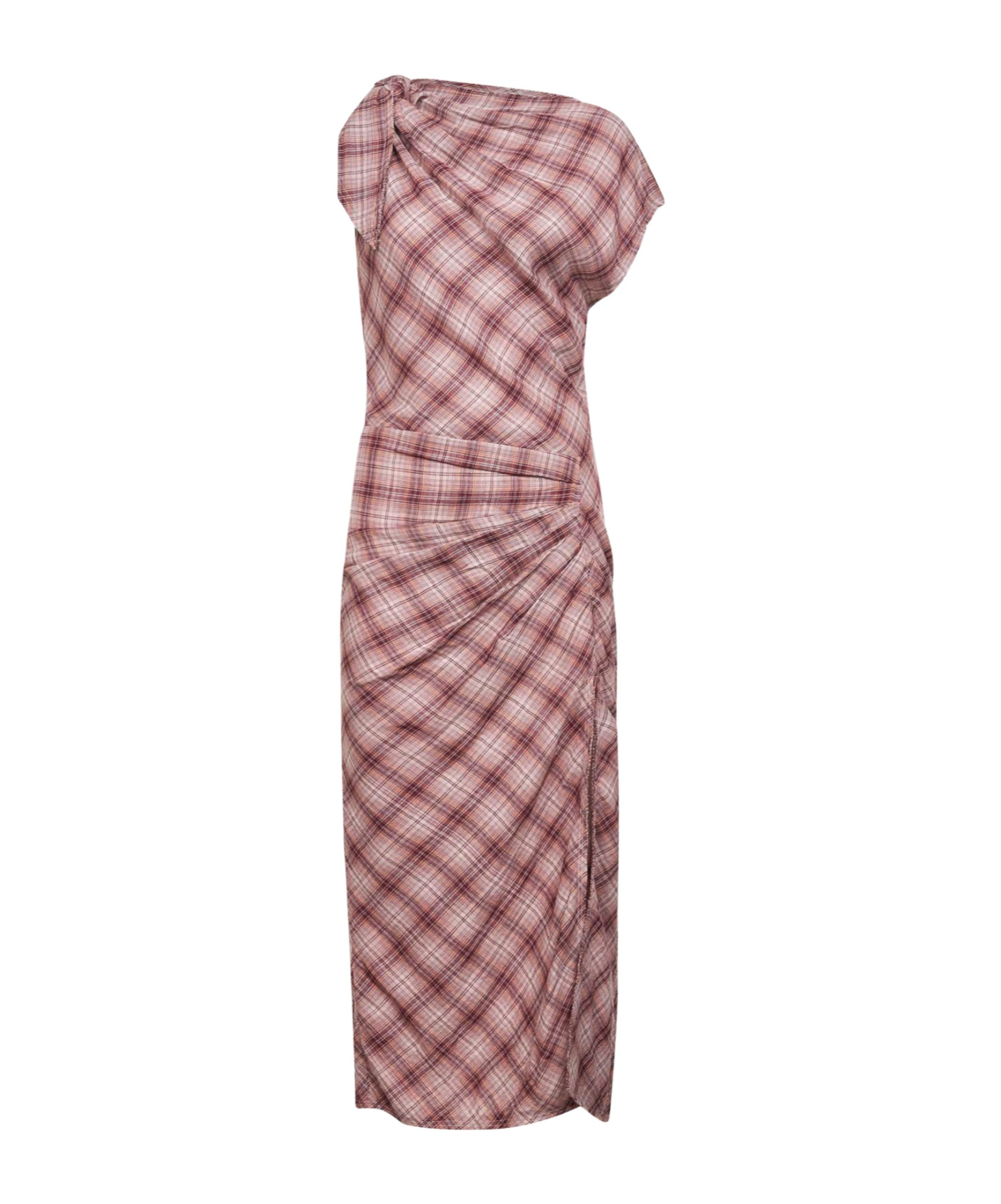 Isabel Marant Étoile Asymmetric Tied Maxi Dress In Pink