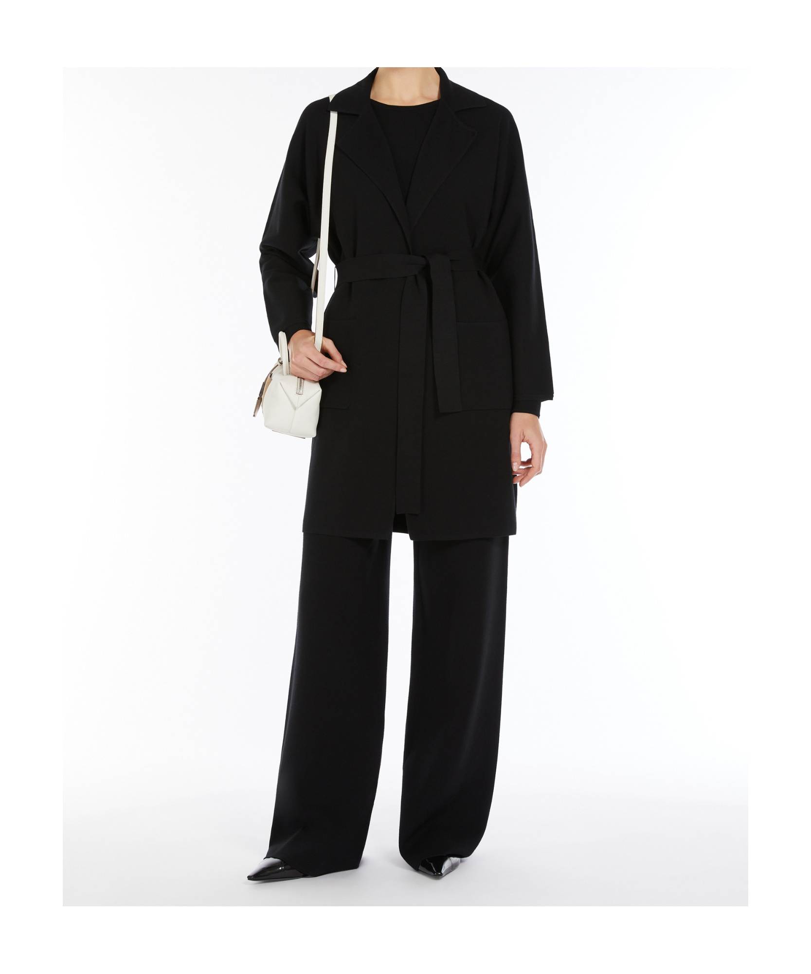 Max Mara High-rise Cady Wide-leg Pants In Black
