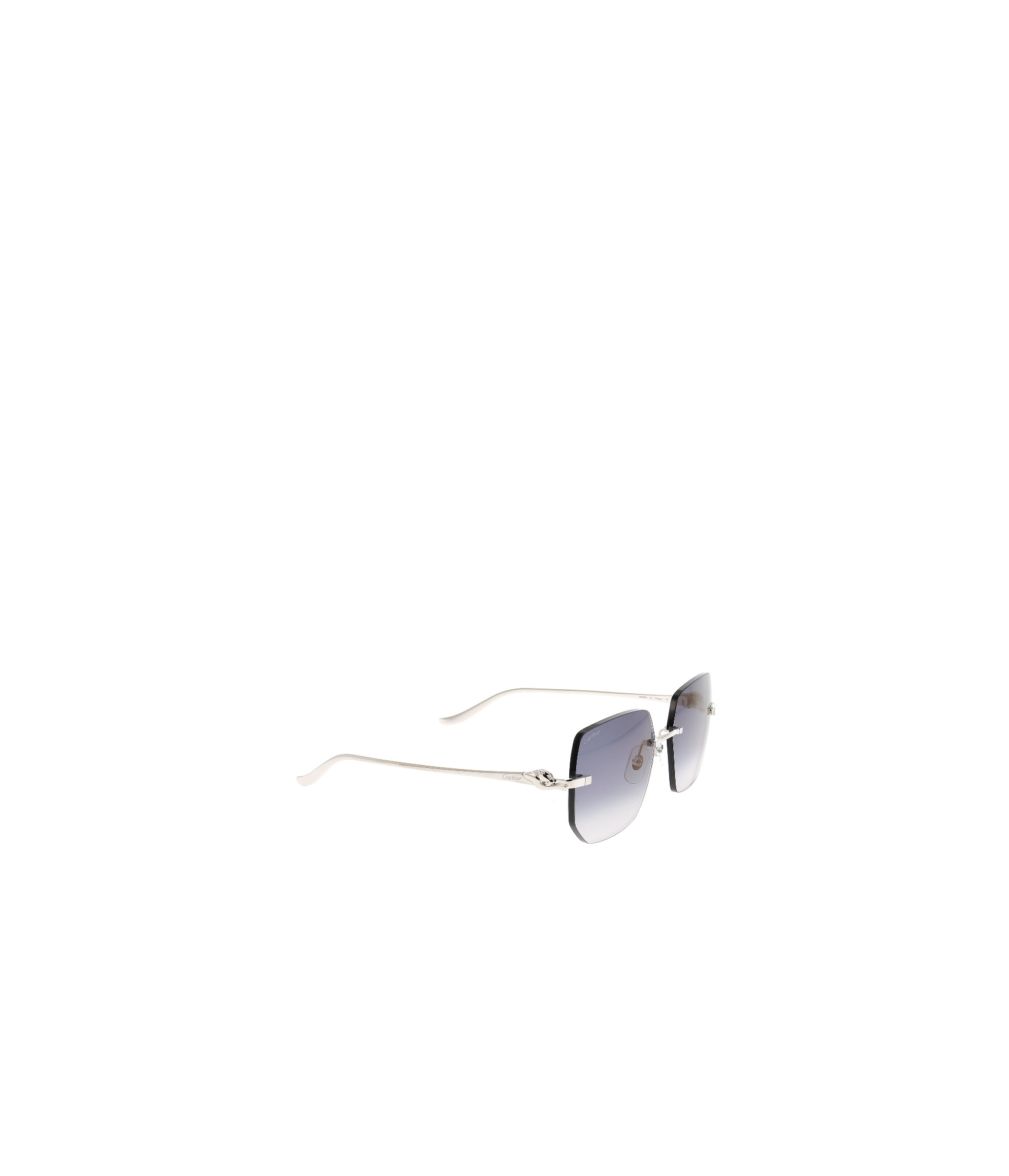 Cartier Rectangular Sunglasses In White