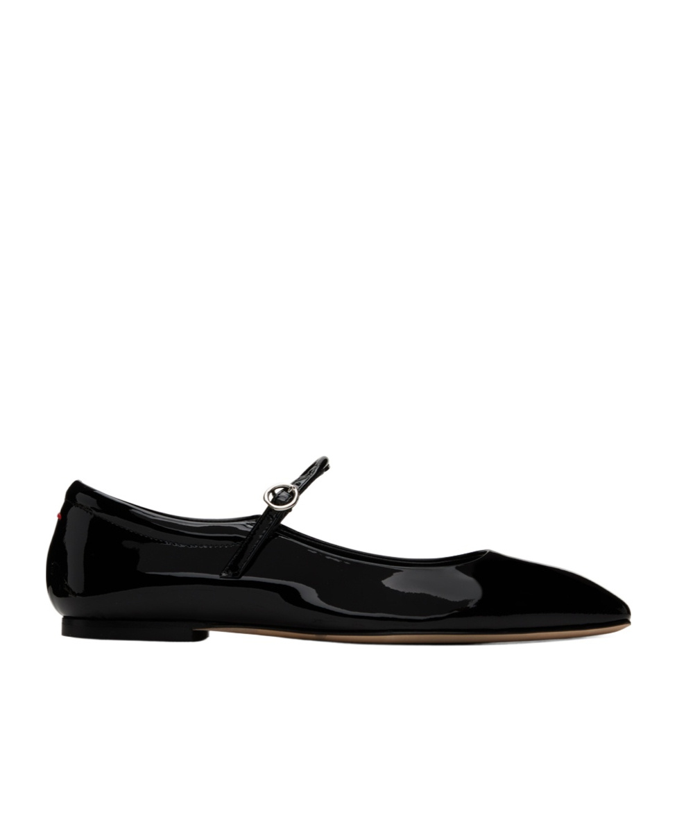 Aeyde Maryjane Leather Ballerina Shoes In Black