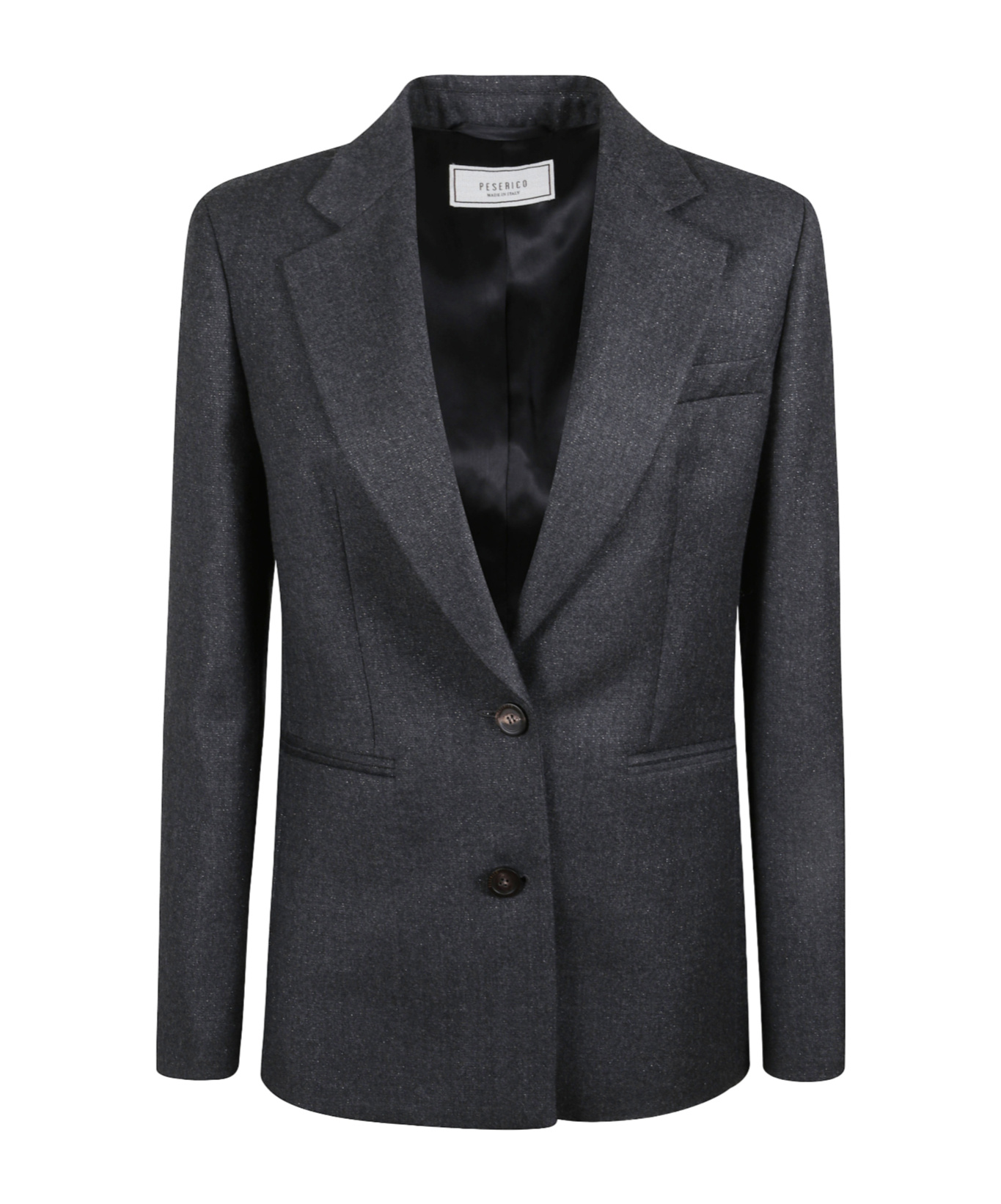 Peserico Long-sleeve Blazer In Black
