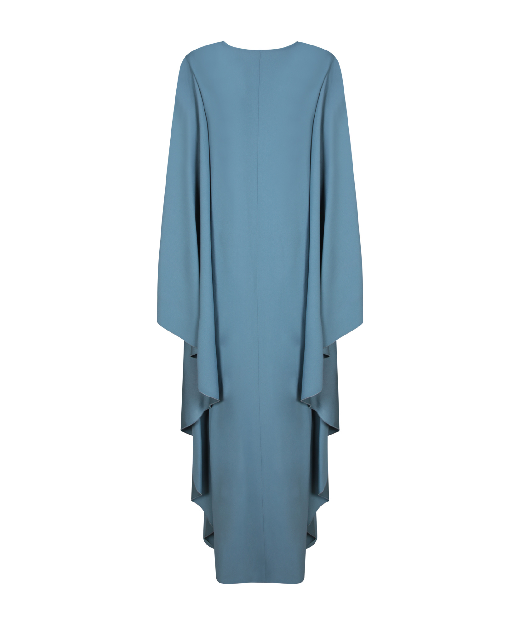 Alberta Ferretti Enver Satin Kaftan Dress In Blue In Blue