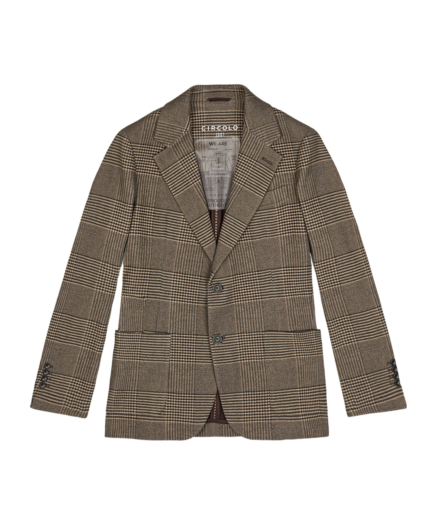 Circolo 1901 Checked Suit Coat In Brown