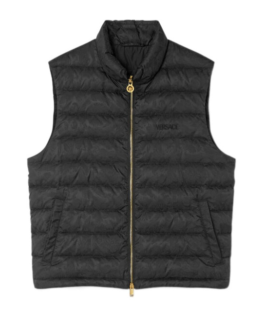 Versace Barocco Jacquard Puffer Vest