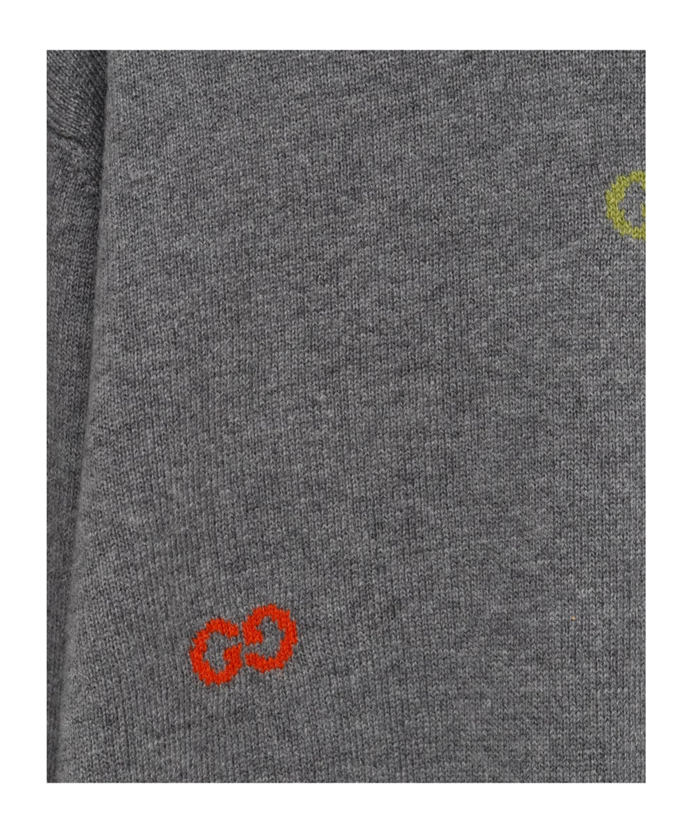 Gucci Men Long Sleeve Crew-neck Cashmere Sweater In Gray