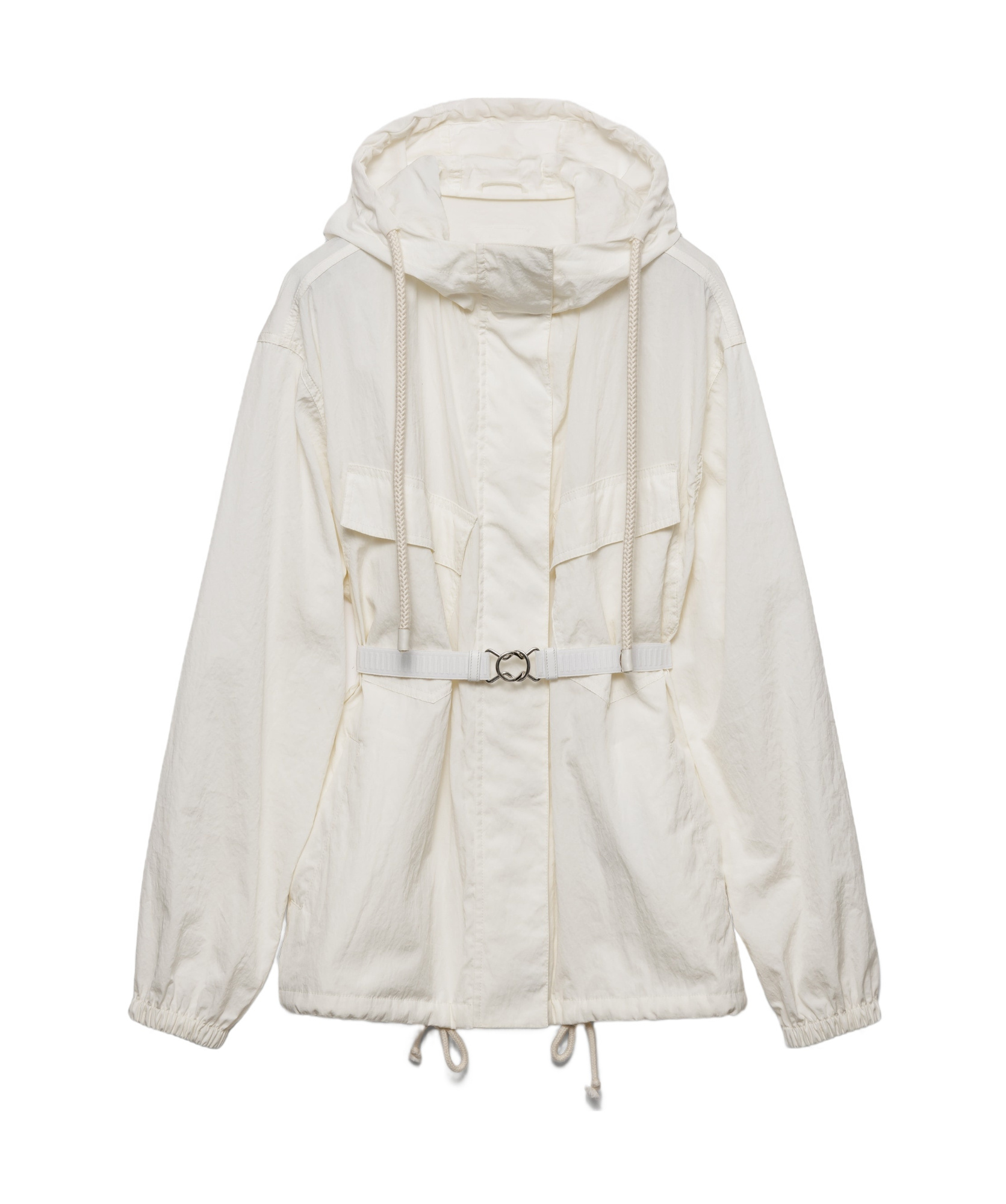 Prada Blousonjacke Aus Technischem Pongé In Nude