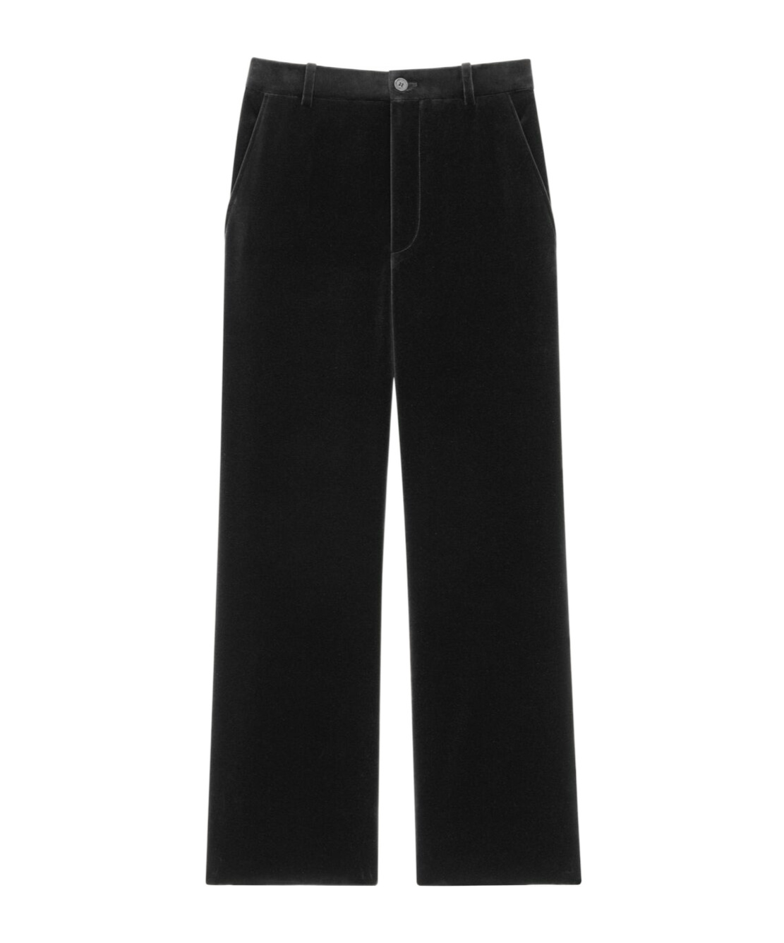 Saint Laurent Pants In Velvet In Black