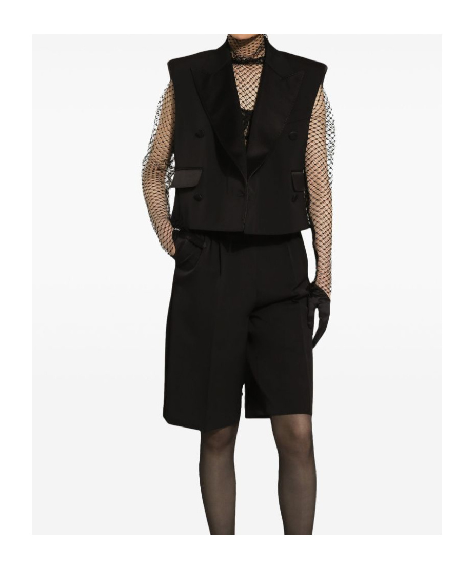 Dolce & Gabbana Tuxedo Gilet With Satin Peak Lapels In Black