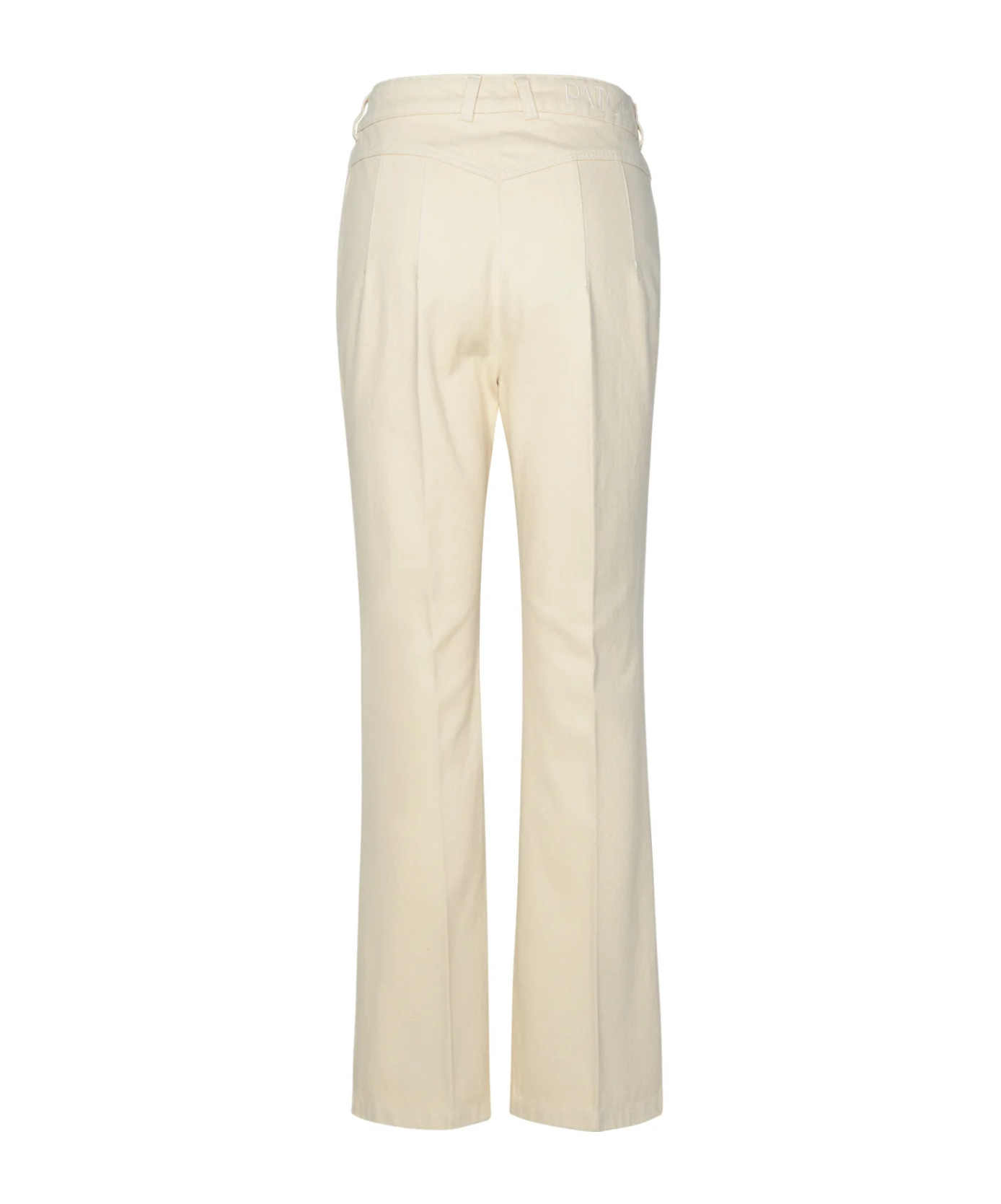 Patou Flared Denim Trousers In Nude