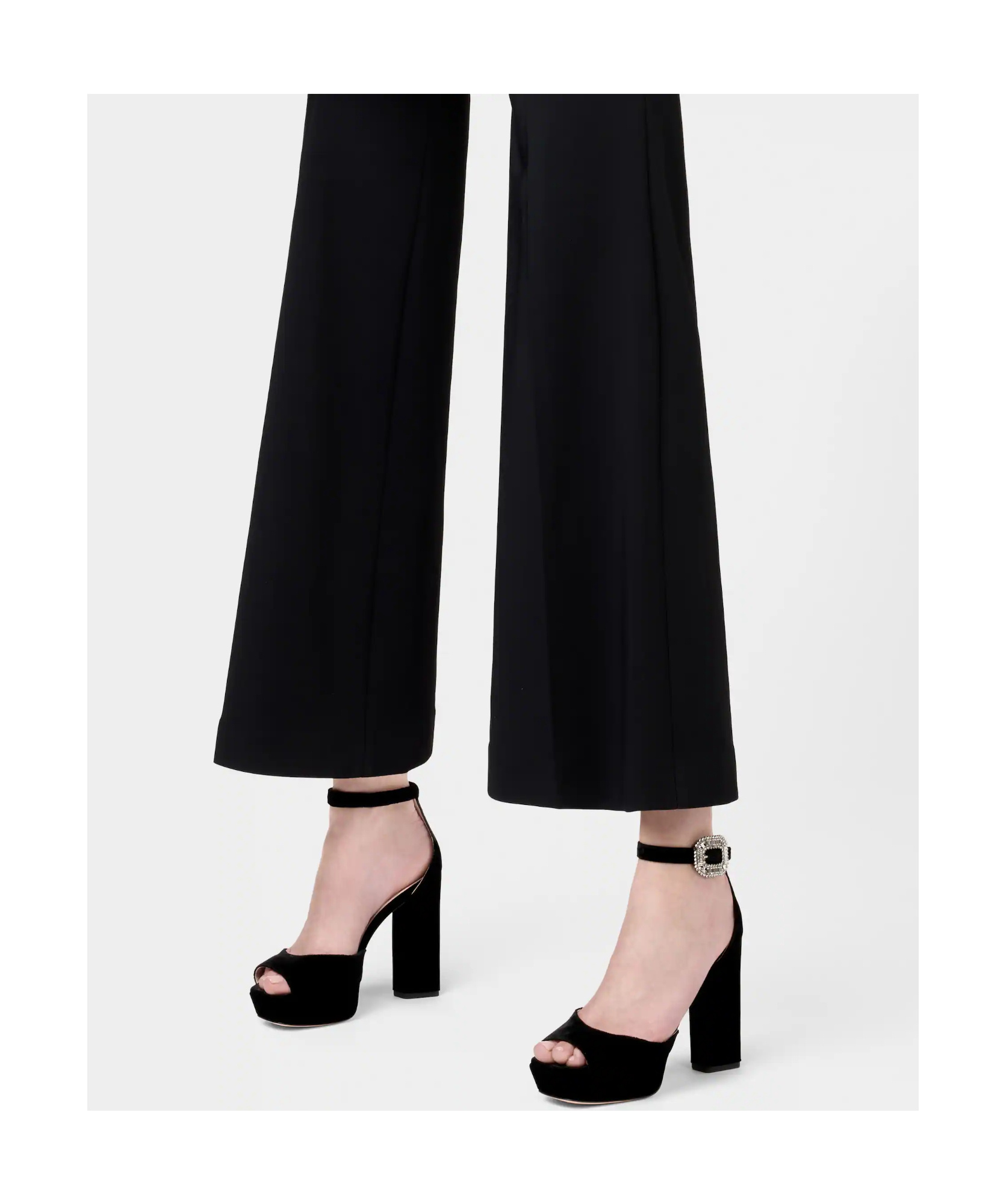 Roger Vivier Platform Sandals In Velvet In Black