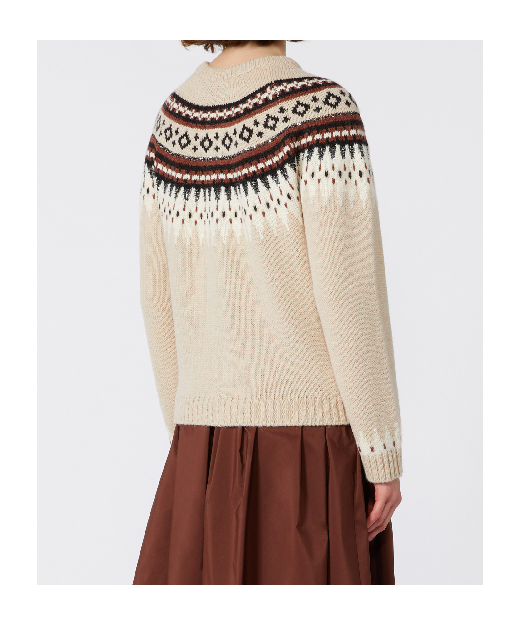 Weekend Max Mara Crew Neck Long Sleeve Sweater In Neutral