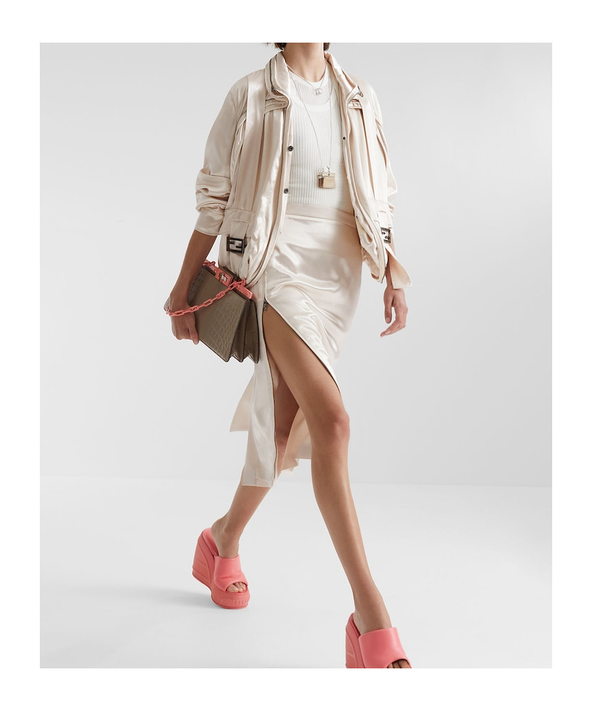 Fendi Ff Pocket-detail Jacket In White