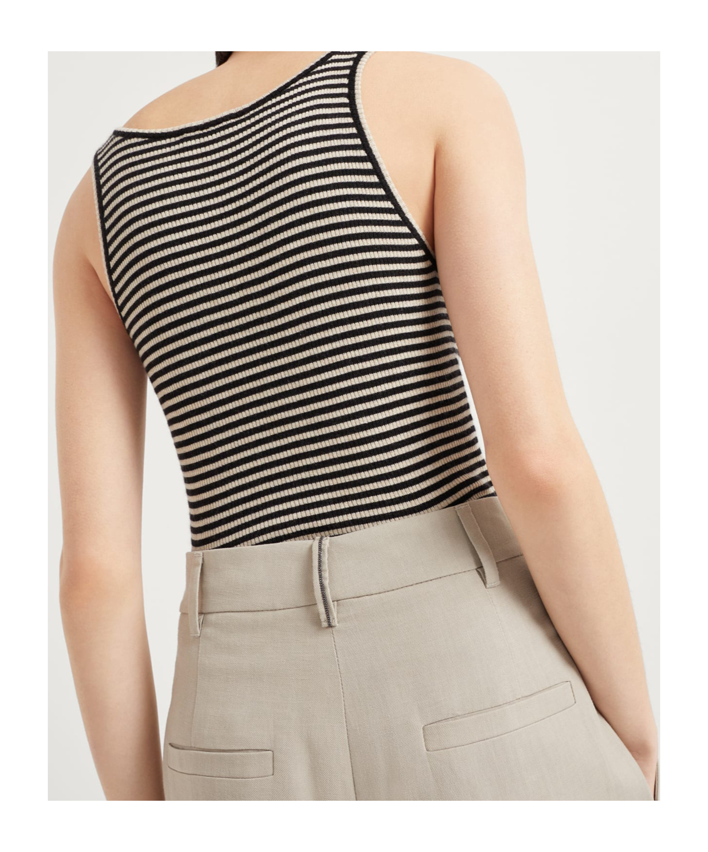 Brunello Cucinelli Twill Slouchy Trousers In Nude
