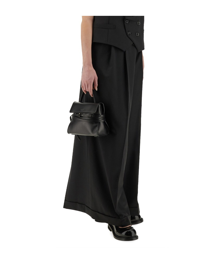 Moschino Asymmetrical Design Wool Pants In Blue
