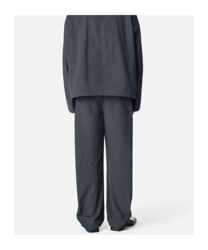 Bottega Veneta Coated Cotton Trousers With Resin Finish In Vulcano