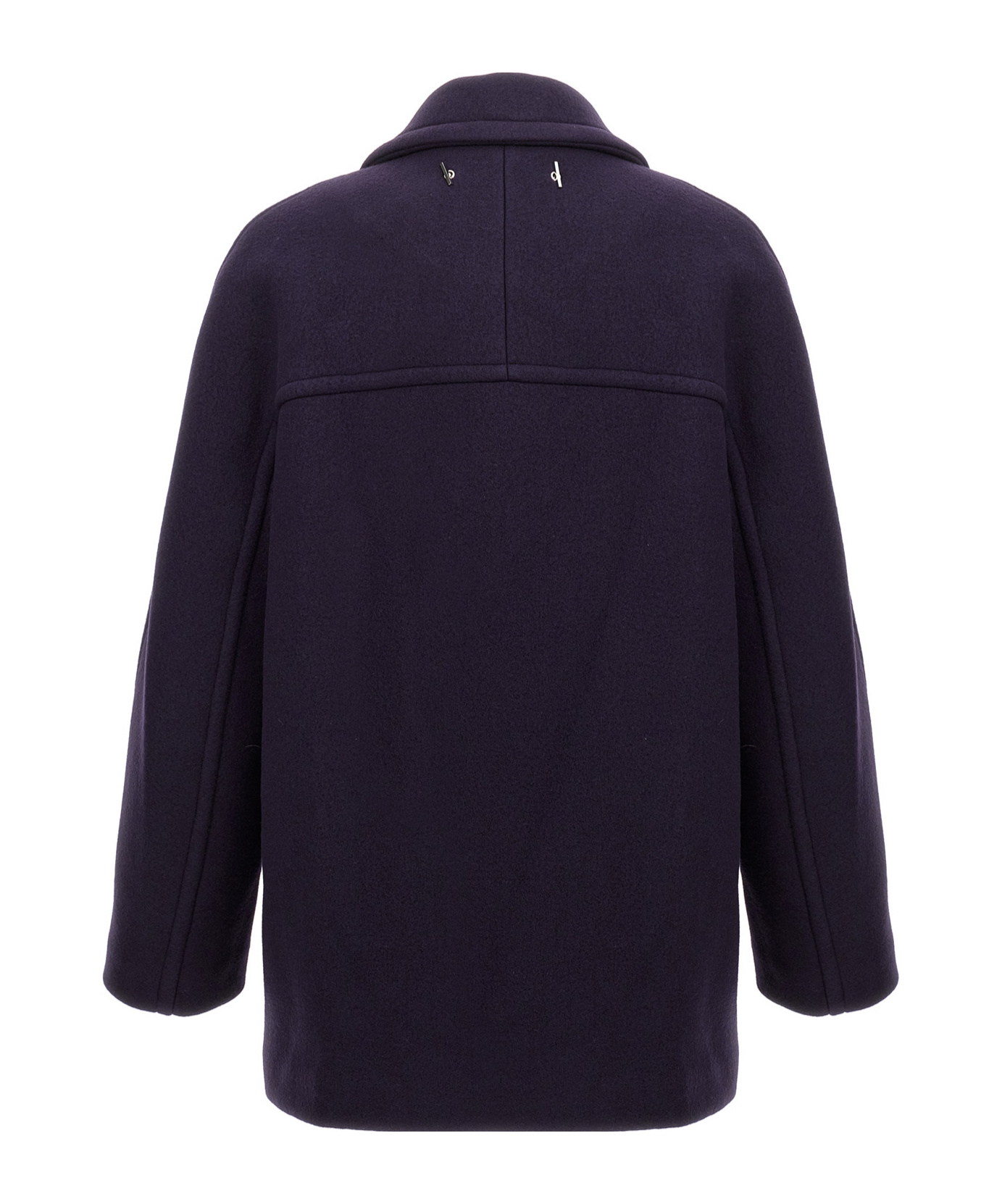 Lanvin Double-breasted Coat In Black