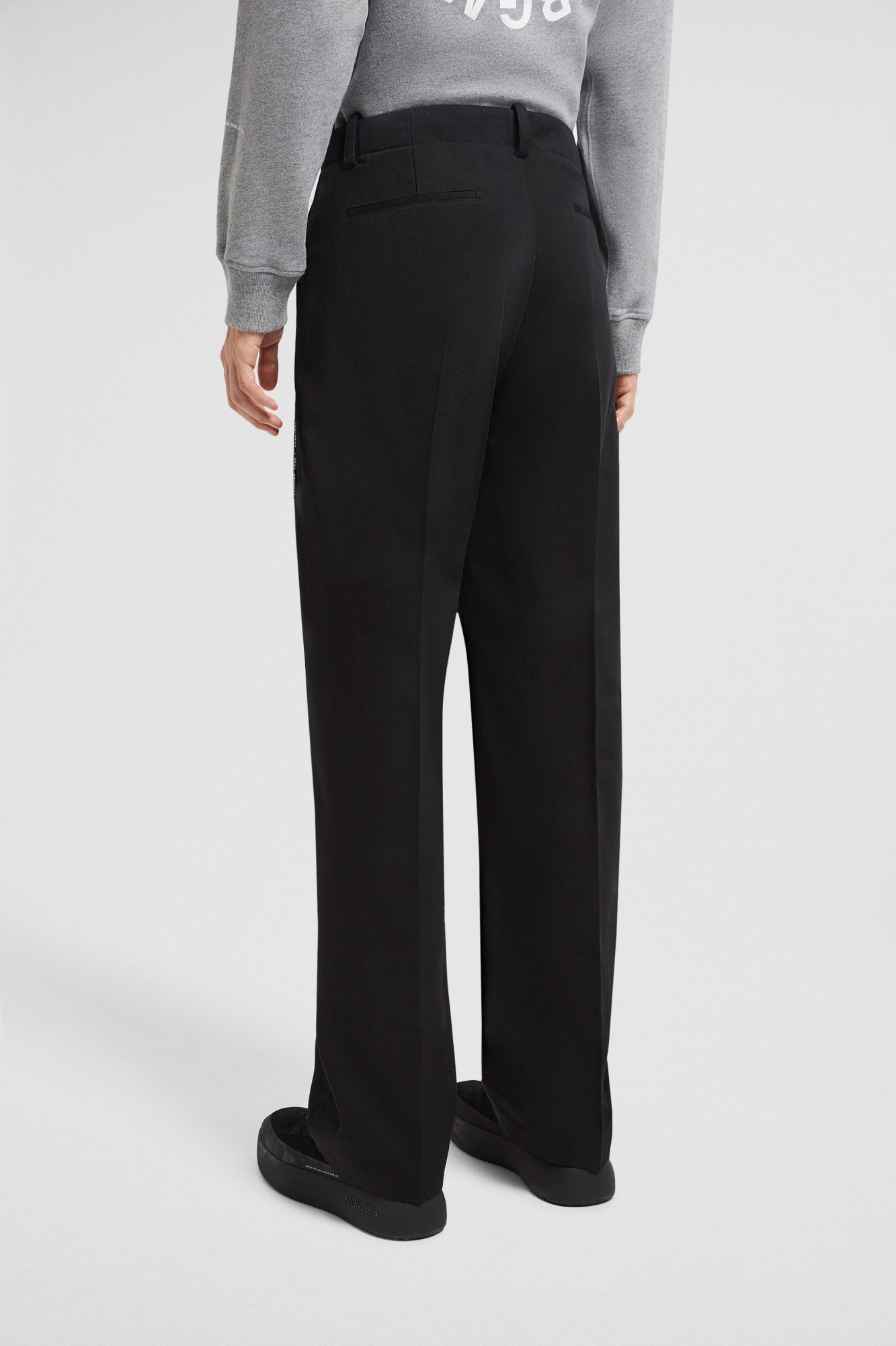 Moncler X Frgmt Belt-loop Casual Pants In Black