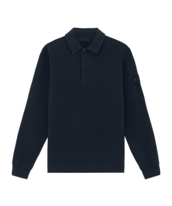 Stone Island Ghost 5100071 Knitted Polo In Blue