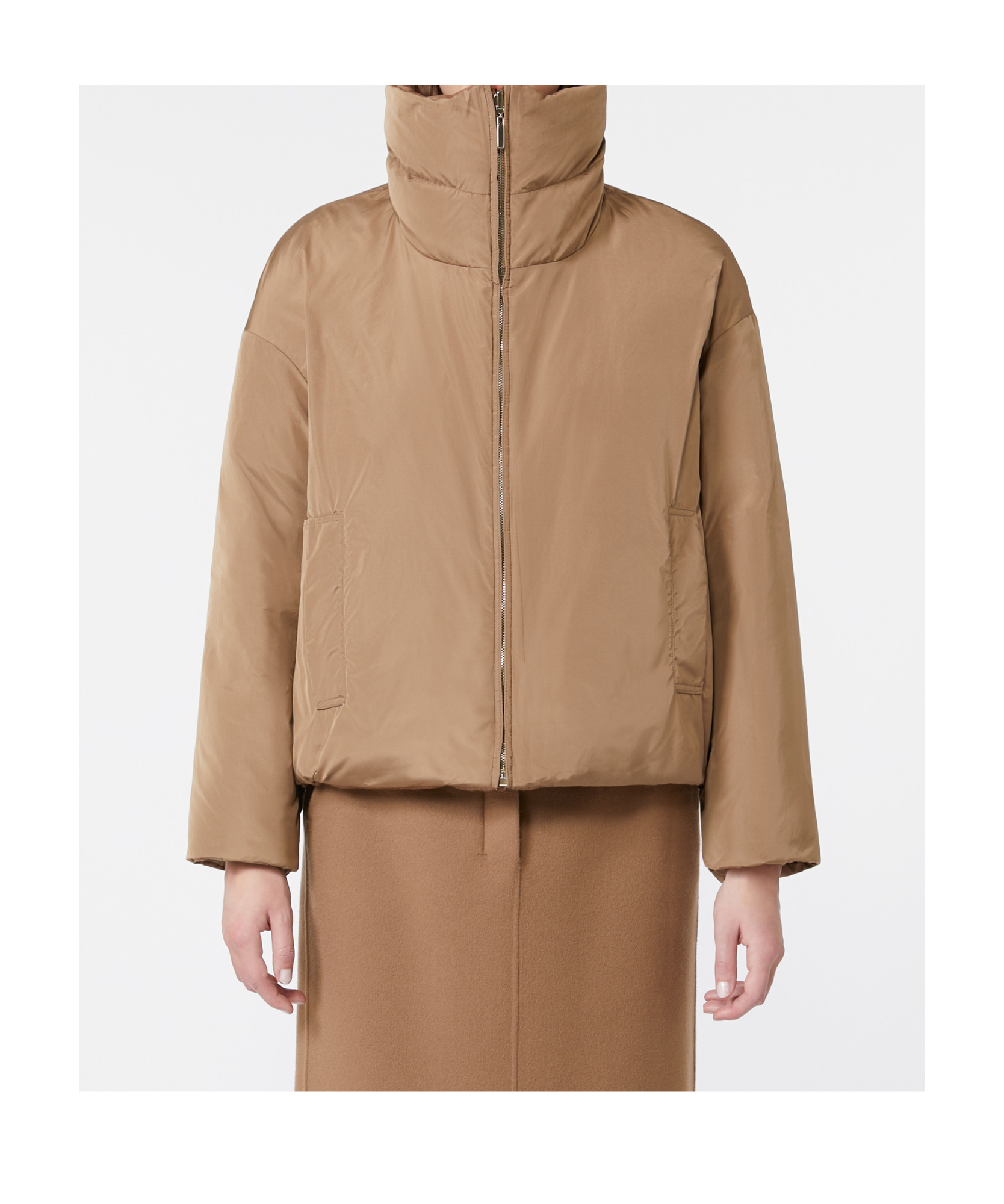 Max Mara Double-sided Down Jacket In Neutral