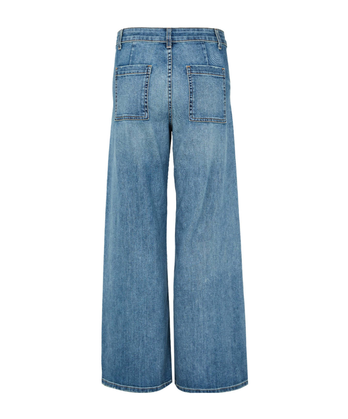 NILI LOTAN MEGAN WIDE-LEG DENIM TROUSERS 