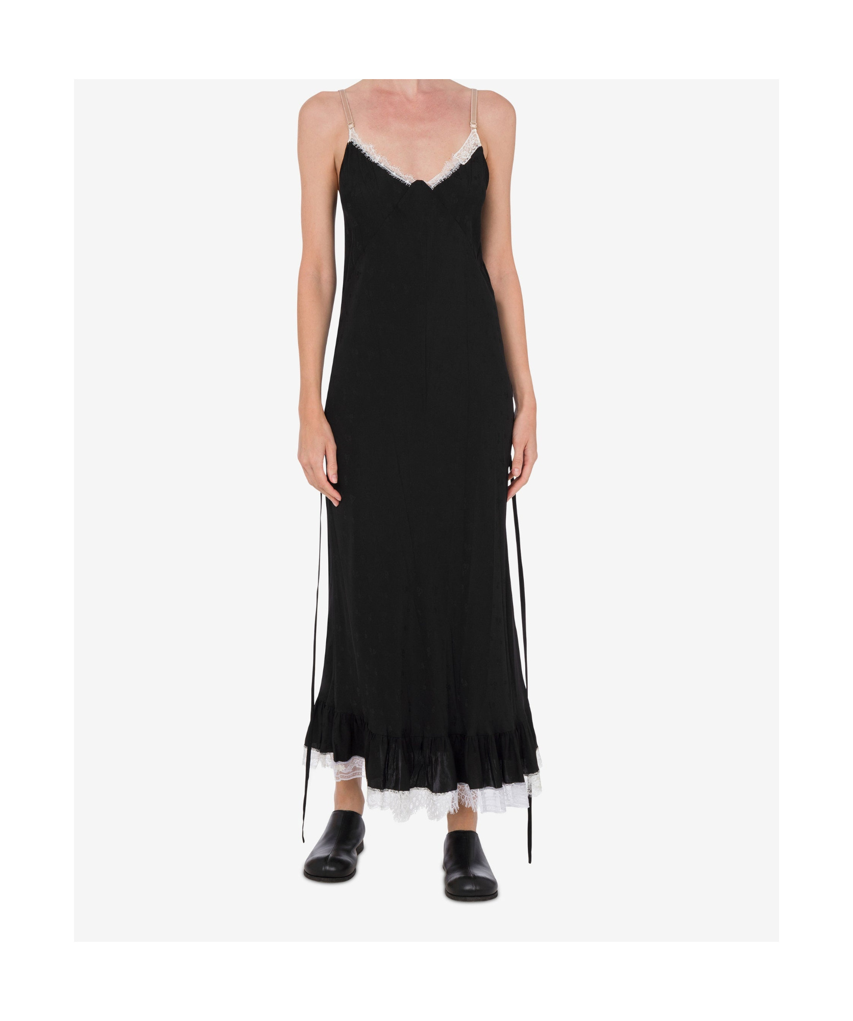 Moschino Suspender Dress In Black